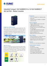 産業用メディアコンバーターIGTP-815AT 製品カタログ