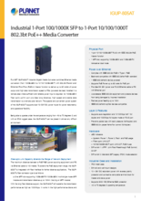 メディアコンバーター IGTP-805AT 製品カタログ