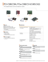 ADLINK PCI Express カード PCIe-C588/C514/C485/C422 製品カタログ