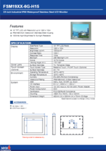 産業用液晶モニター Secu6 FSM1965-6G-H15 製品カタログ