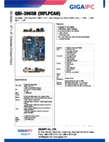 工業用組込みコンパクトマザーボード GIGAIPC QBi-3965B 製品カタログ