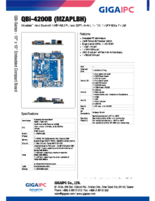 工業用組込みコンパクトマザーボード GIGAIPC QBi-4200B 製品カタログ