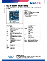 産業用Micro-ATXマザーボード GIGAIPC uATX-H110A 製品カタログ