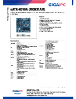 産業用Micro-ATXマザーボード GIGAIPC uATX-H310A 製品カタログ