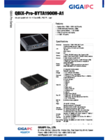 GIGAIPC 産業用組込みPC QBiX-Pro-BYTA1900H-A1 製品カタログ