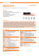 車載向けファンレス組込みPC SINTRONES VBOX-3131 製品カタログ