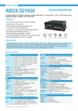 産業用ファンレス組込みPC SINTRONES ABOX-5210G6 製品カタログ
