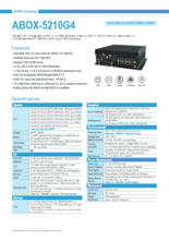 産業用ファンレス組込みPC SINTRONES ABOX-5210G4 製品カタログ