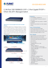 産業用マネージドスイッチ PLANET GS-6320-46S2C4XR 製品カタログ