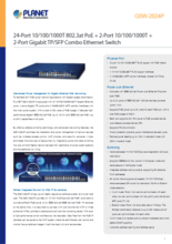 産業用イーサネットスイッチ PLANET GSW-2824P 製品カタログ