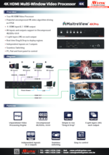 4K HDMI マルチWindows ビデオプロセッサ AVLINK MWV-H42PRO 製品カタログ