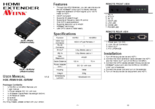 HDMIモニタ延長器 AVLINK HX-RW/HX-SRW 製品マニュアル