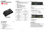 HDMIモニタ延長器 AVLINK HX-RUW2 製品マニュアル