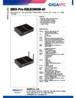 GIGAIPC 産業用組込みPC QBiX-Pro-KBLB3965H-A1 製品カタログ