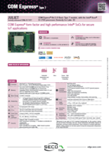 SECO 産業用COM Express CPUモジュール JULIET 製品カタログ