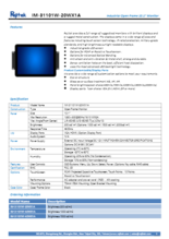 10.1インチオープンフレイムディスプレイ Rejitek IM-31101W-20WX1A 製品カタログ