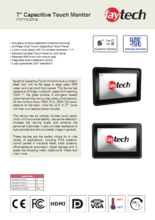 7インチ産業用IP65タッチパネルモニター faytech FT07TMCAPOB 製品カタログ