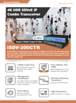 4K SDVoE HDMIトランシーバー iSDV-200CTR データシート