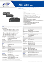 車載用ファンレス組込みPC C&T ACO-6000シリーズ 製品カタログ