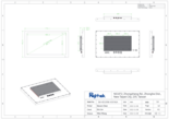 船舶用全面防水防塵IP65高輝度ディスプレイ Rejitek IM-40320W-A5FH6A_V1 図面