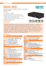 産業用組込みPC SINTRONES VBOX-3630 製品カタログ