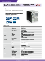 第9世代CPU搭載 産業用ファンレス組込みPC IEI TANK-880-Q370 製品カタログ
