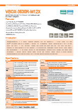 産業用組込みPC SINTRONES VBOX-3630R-M12X 製品カタログ
