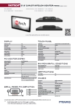 21.5インチ 産業用IP65タッチパネルモニター faytech  FT215TMCAPOB 製品カタログ