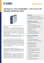 L2+マネージド 4ポートGbE+2ポート2.5G SFP TSN対応産業用スイッチ TSN-5225-4T2S 製品カタログ