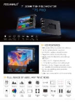 超高輝度2000cd/m2、12G-SDI対応 7インチ 高輝度モニター FEELWORLD T7S PRO 製品カタログ