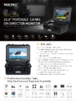 15.6インチ SDI、4K HDMI入出力フライトケース一体型映像制作向け高輝度モニター SEETEC WPC156 製品カタログ