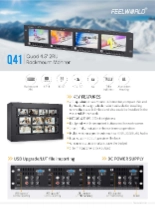 ラックマウント HDMI+SDI入出力 4.5インチ 4連 クアッドモニター FEELWORLD Q41 製品カタログ