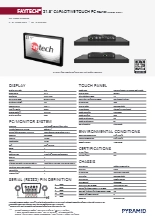21.5インチ Atom x6413E 防水IP65パネルPC faytech FT215BX6413ECAPOB 製品カタログ