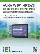 Rockchip RK3576 搭載 10.1インチ 重工業向け防水IP65パネルPC IEI AURA-W101-RK3576 製品カタログ