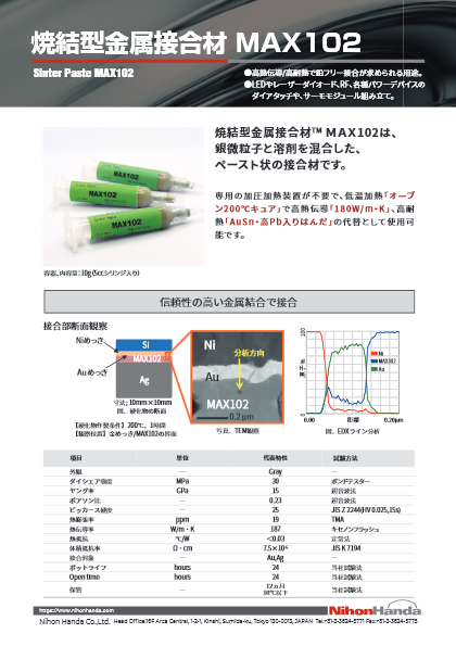 無加圧シンターペースト MAX102