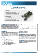 Interface Concept社　3U VPX 1/10/40 ギガビットイーサネットスイッチ　- ComEth4080e