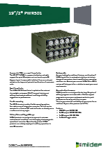 MilDef社 堅牢19'/2コンピューターシステムのPDU(パワー・ディストリビューター・ユニット)のPWR500シリーズ