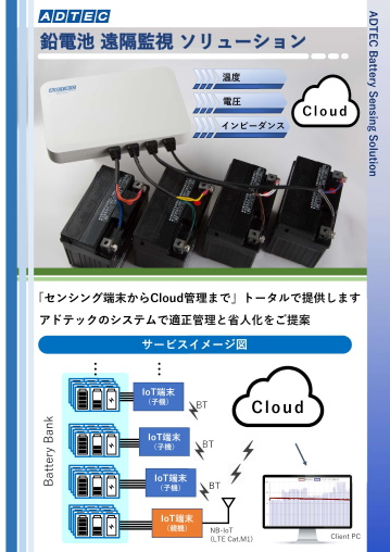 鉛蓄電池 遠隔監視 ソリューション