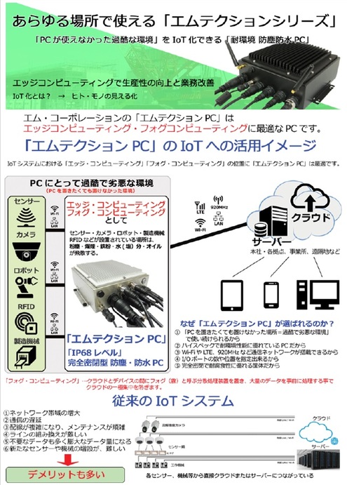 エムテクションPC  IoT活用イメージ