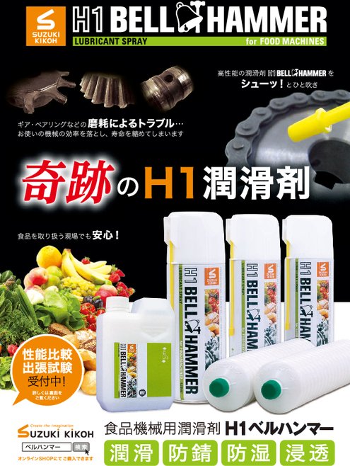 食品機械用潤滑 H1ベルハンマー