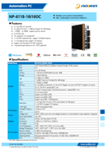 ファンレスAutomation PC NP-6118-16I16OC