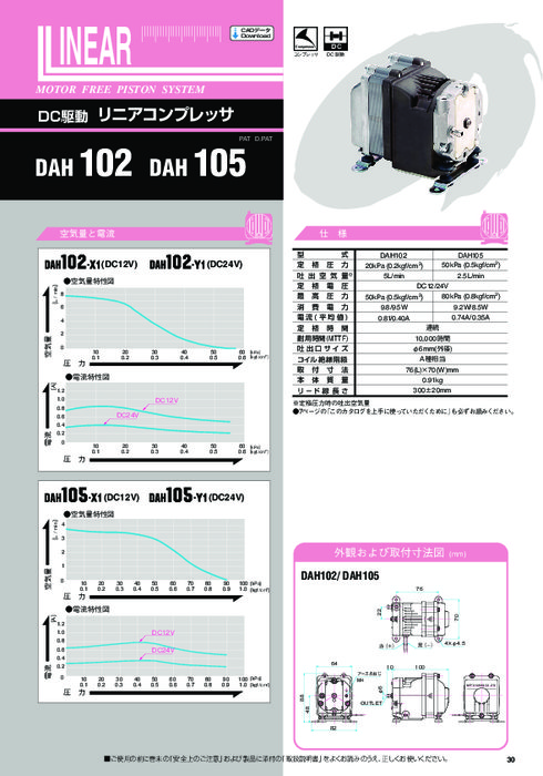 低圧コンプレッサ DAH102-X1