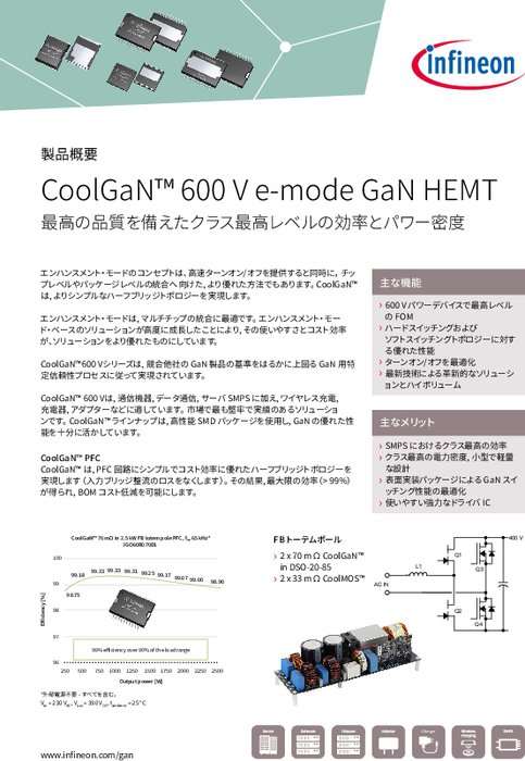 CoolGaN™ 600 V e-mode GaN HEMT