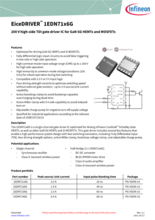 0vハイサイドtdiゲートドライバーic Eicedriver 1edn71x6g カタログ 資料 インフィニオン テクノロジーズ ジャパン 株 製品ナビ
