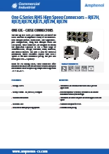 Amphenol Communications Solutions社製 RJ45高速コネクタ RJE7x OneGシリーズ