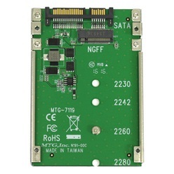 M.2 NGFF SATA SSD→2.5インチSATA変換アダプタ MTG-7119